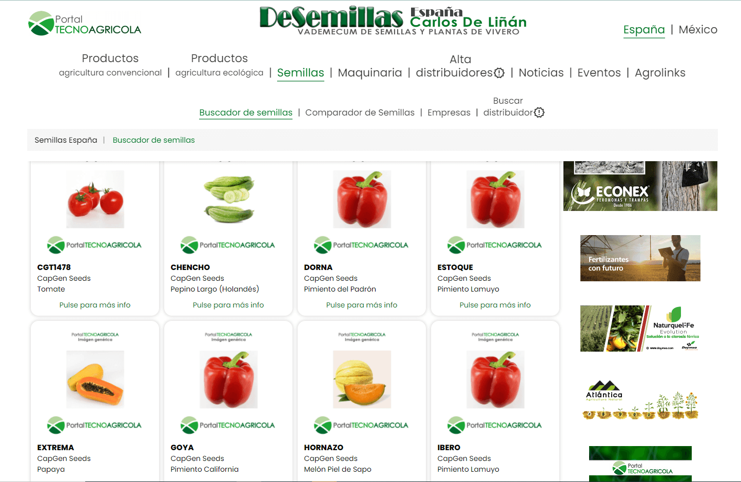 portal tecnoagricola CapGen Seeds